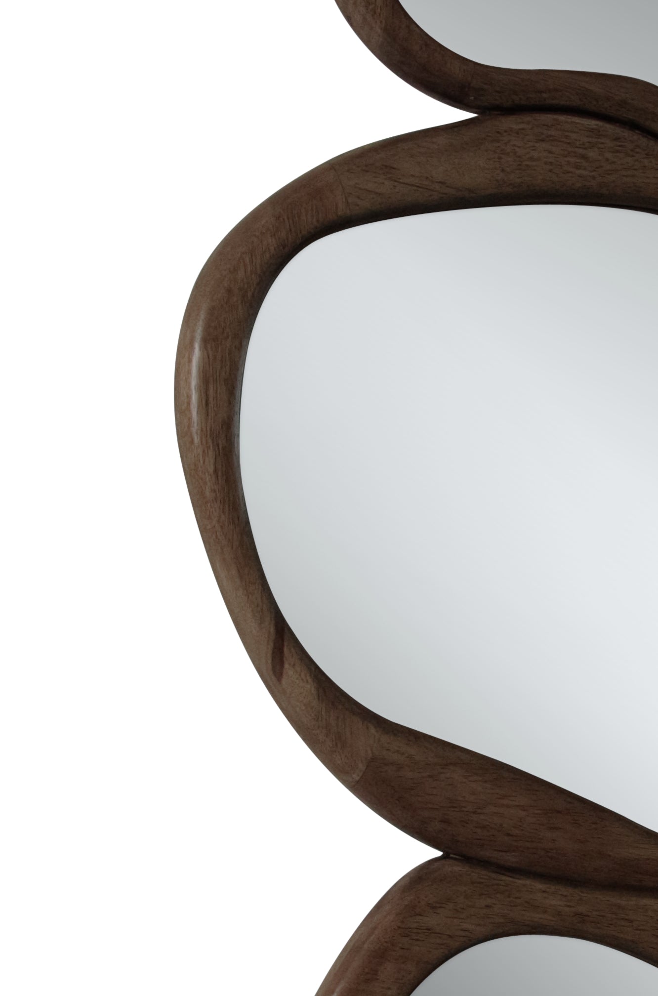 AJ3181 Japandi Spiegelset – Organische Vorm – Brown – 132x57x4cm
