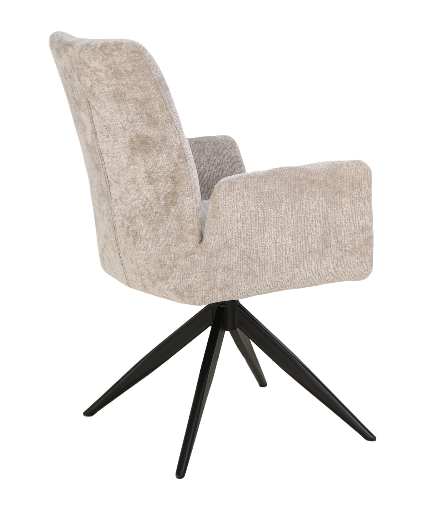 Stoel Atal beige 04 – Draaibaar – Pocketvering – Zwart Frame