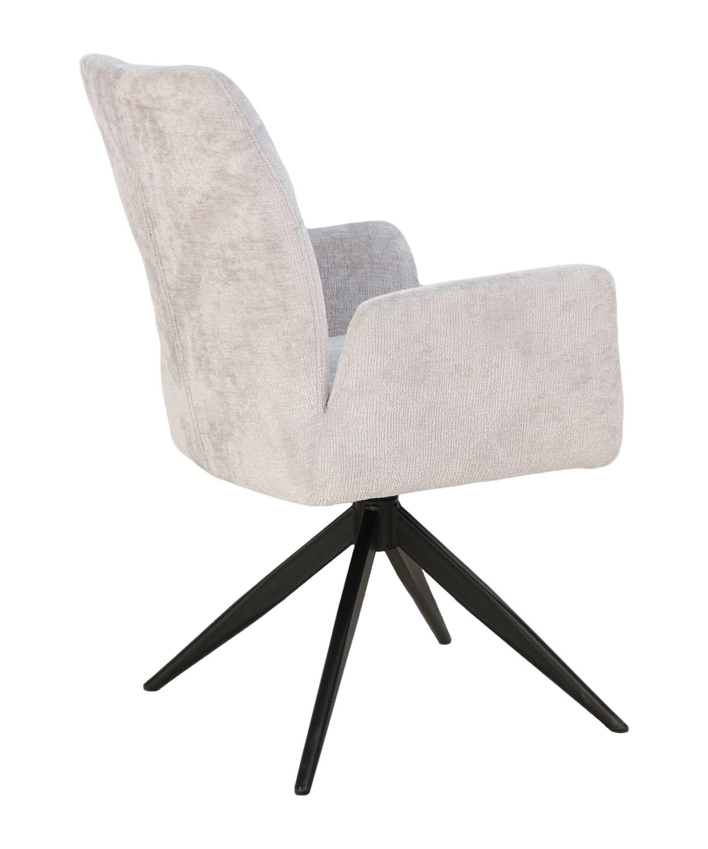 Stoel Atal grey 80 – Draaibaar – Pocketvering – Zwart Frame
