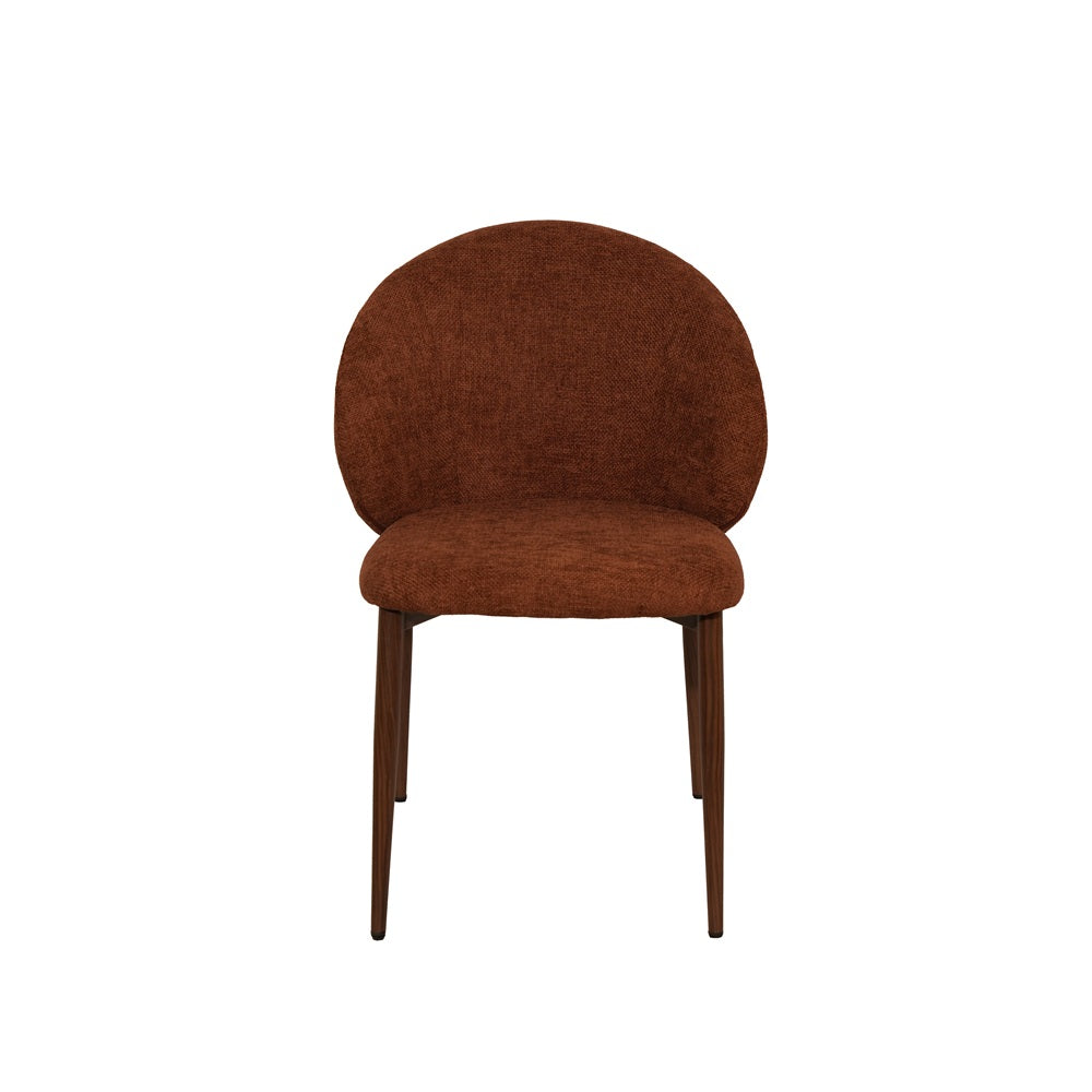 Stoel Bibi | Brown | Metaal poot houtlook (brown) | Japandi stijl
