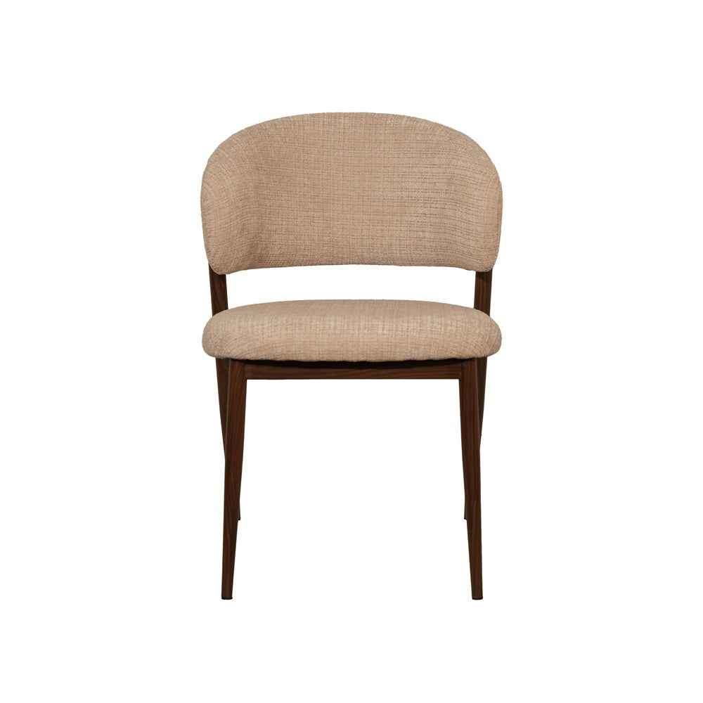 Stoel Coco | Beige Cremona | metalen frame | Japandi stijl
