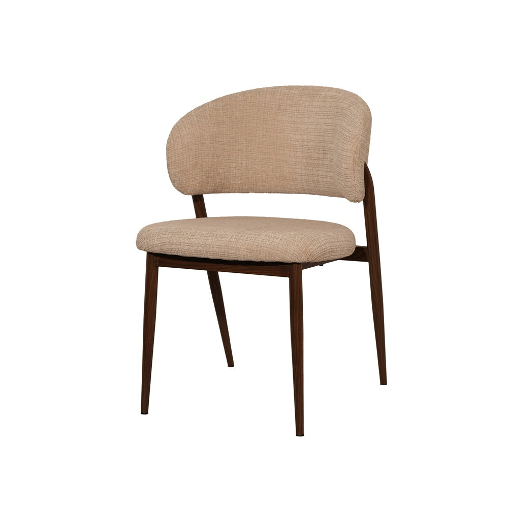 Stoel Coco | Beige Cremona | metalen frame | Japandi stijl