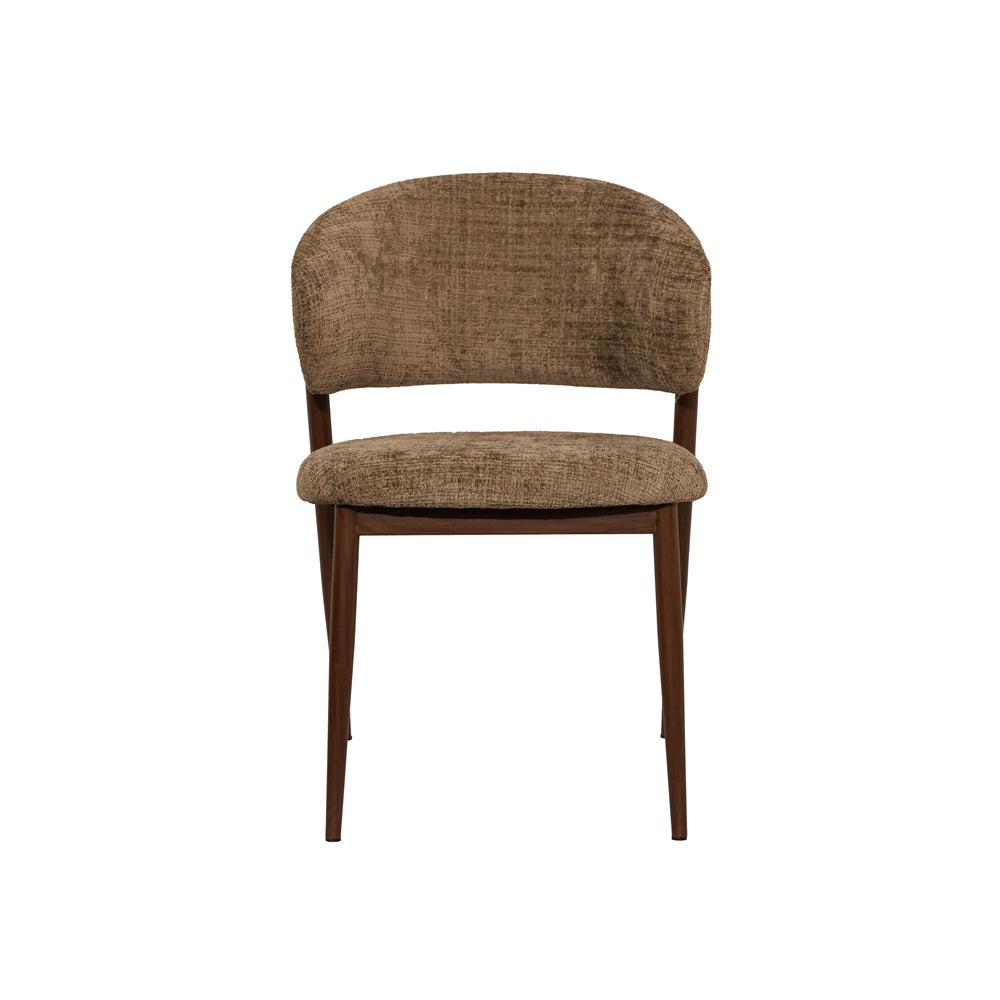 Stoel Coco | Cremona Bruin | metalen frame | Japandi stijl