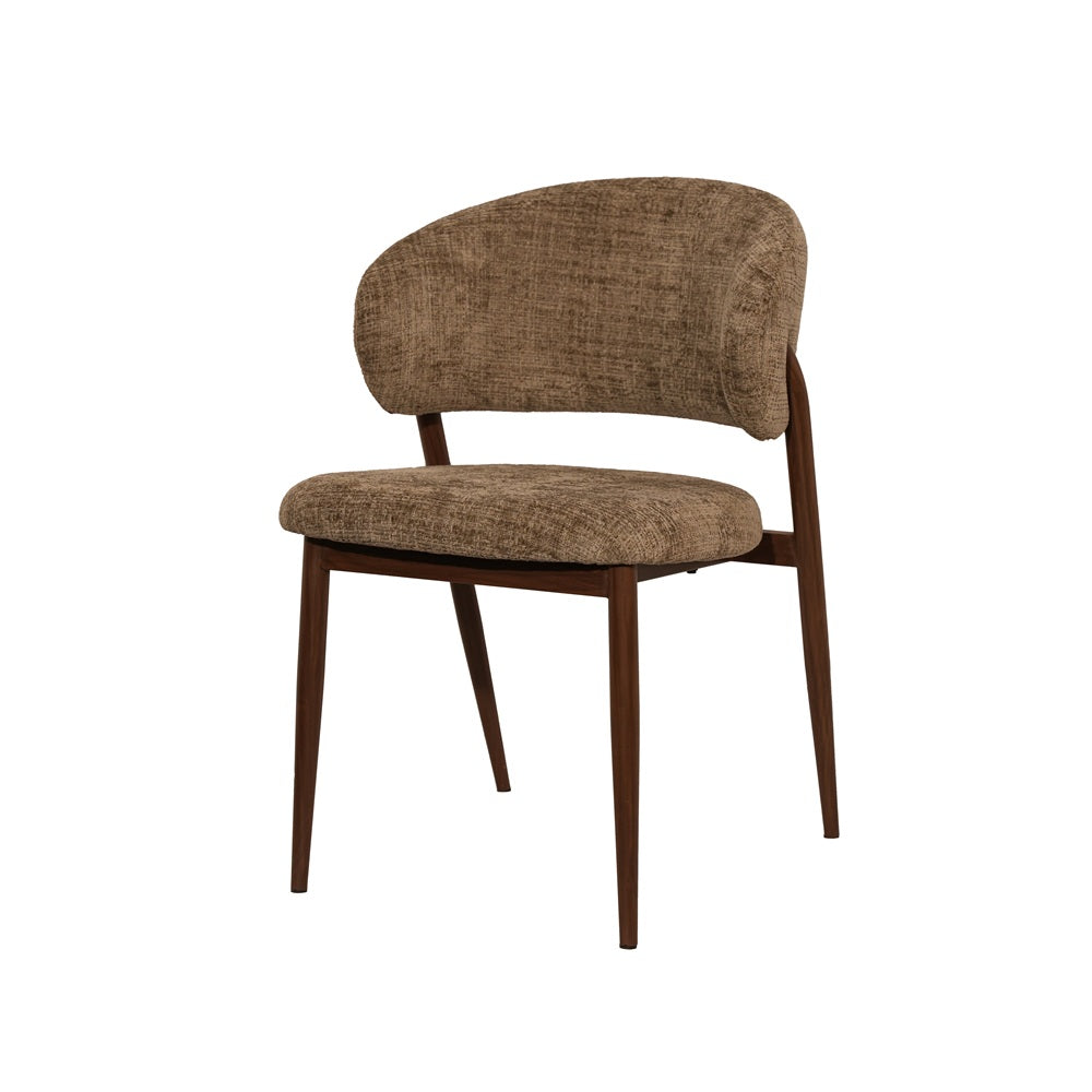 Stoel Coco | Cremona Bruin | metalen frame | Japandi stijl