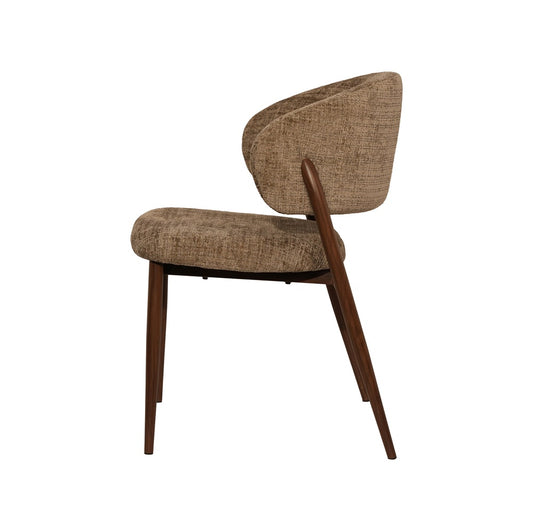 Stoel Coco | Cremona Bruin | metalen frame | Japandi stijl