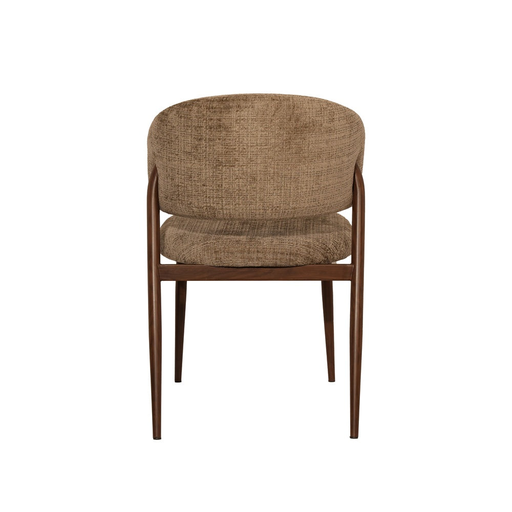 Stoel Coco | Cremona Bruin | metalen frame | Japandi stijl