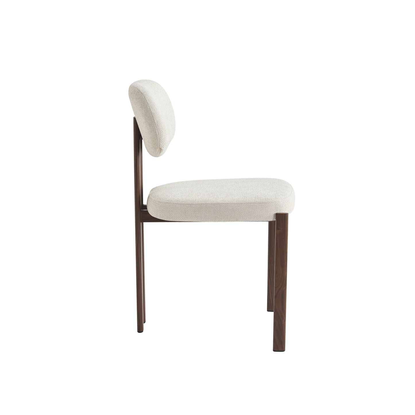 Eetkamerstoel Wiebe – 02 Beige Bekleding & Walnoot frame