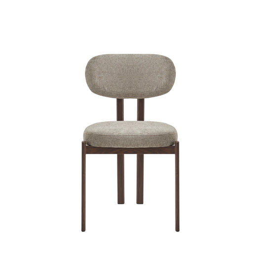 Eetkamerstoel Wiebe – 04 Taupe Bekleding & Walnoot frame