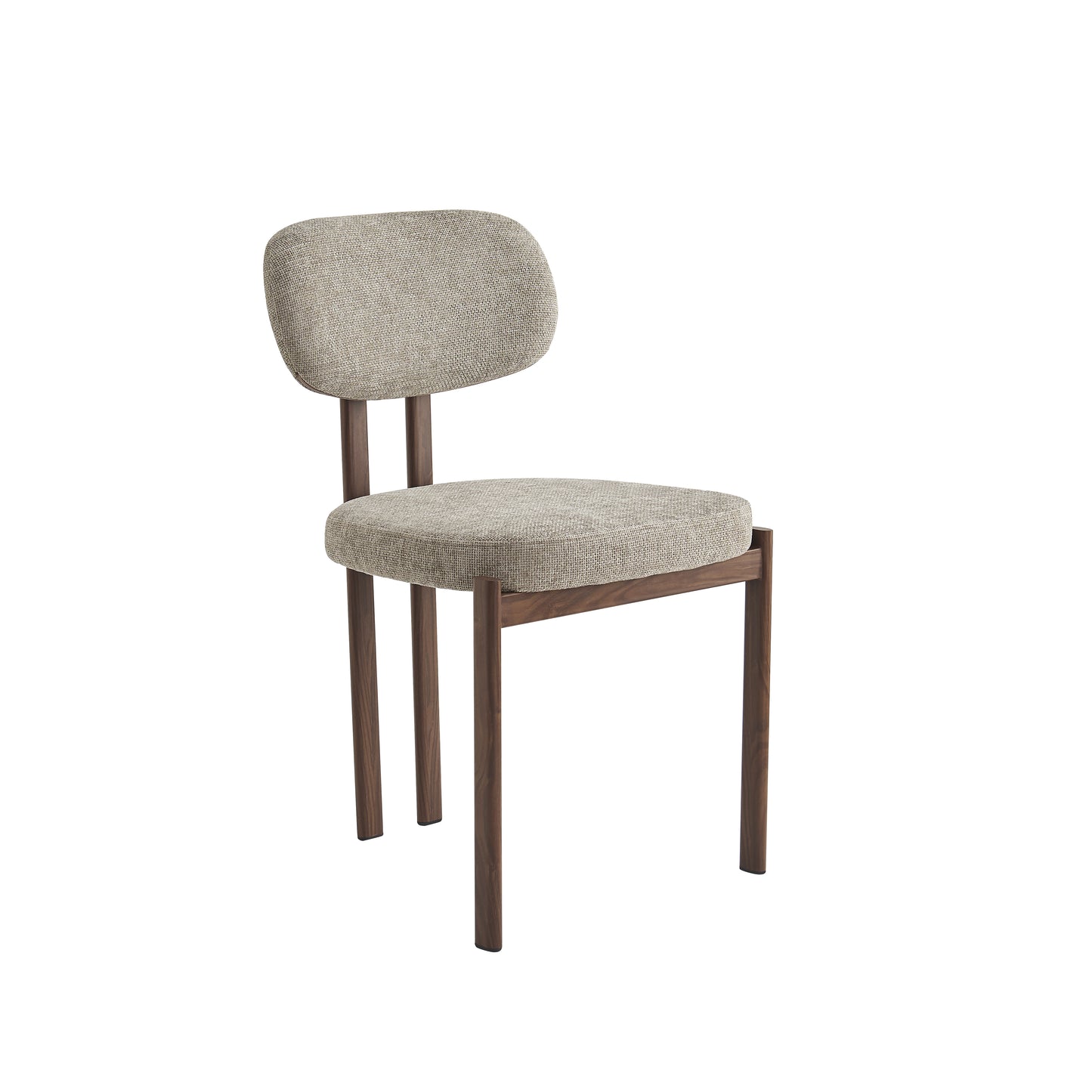 Eetkamerstoel Wiebe – 04 Taupe Bekleding & Walnoot frame