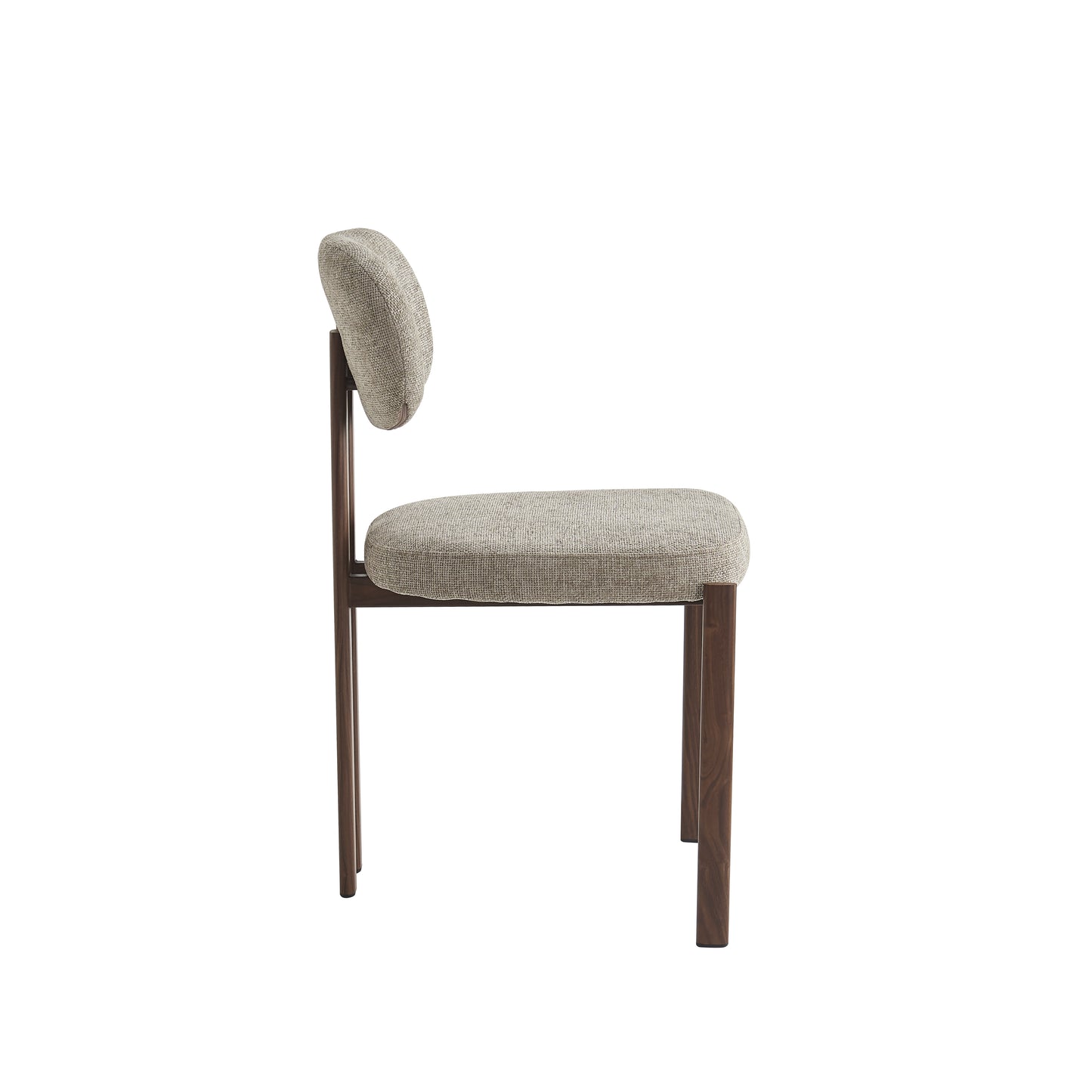 Eetkamerstoel Wiebe – 04 Taupe Bekleding & Walnoot frame