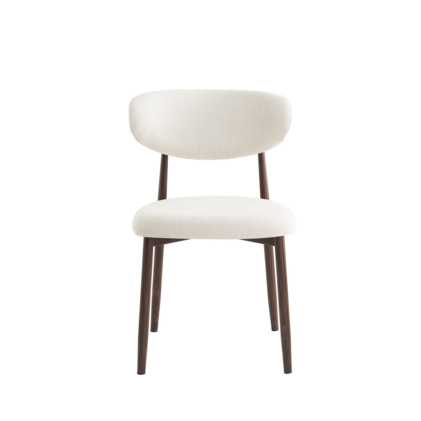 Eetkamerstoel Ronnie – 02 Beige Bekleding & Walnoot frame