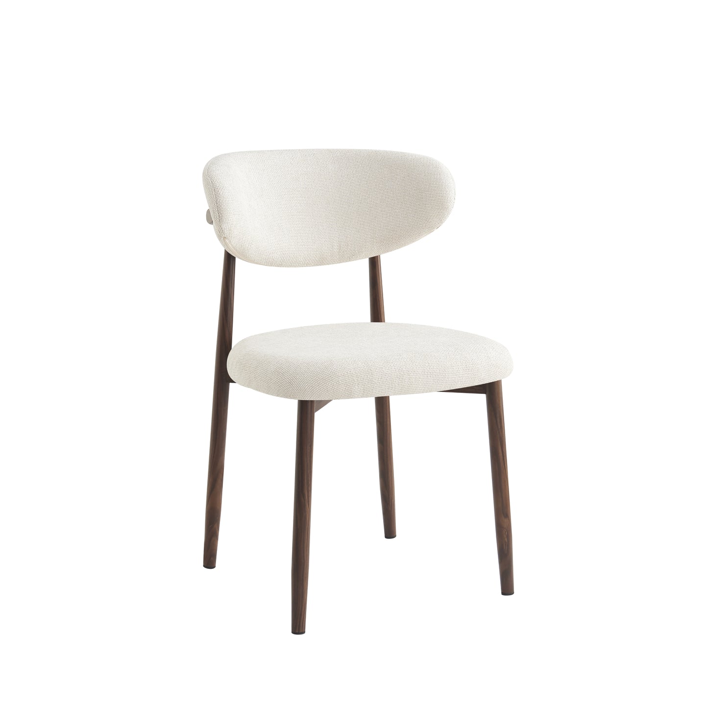 Eetkamerstoel Ronnie – 02 Beige Bekleding & Walnoot frame