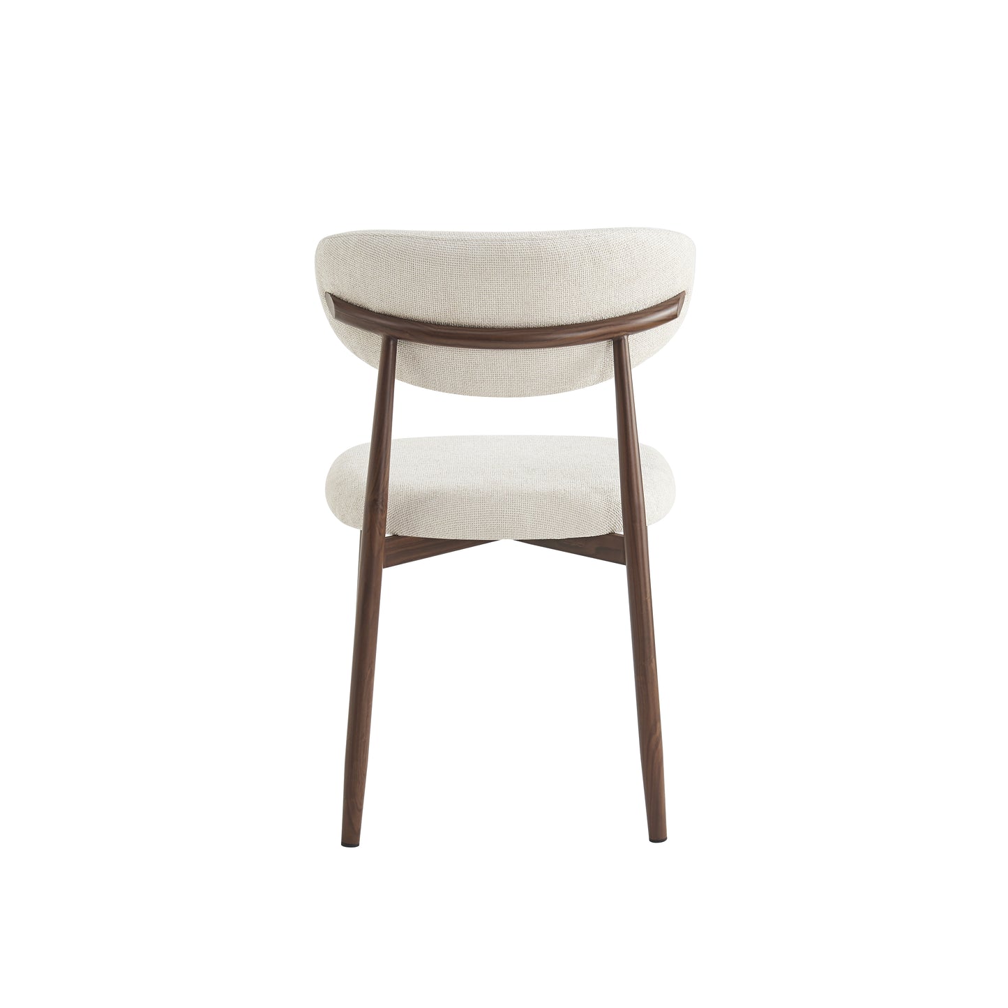 Eetkamerstoel Ronnie – 02 Beige Bekleding & Walnoot frame