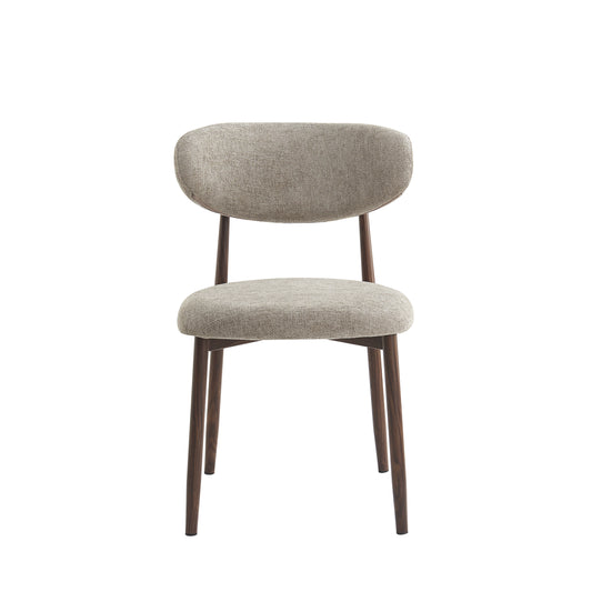 Eetkamerstoel Ronnie – 04 Taupe Bekleding & Walnoothout frame