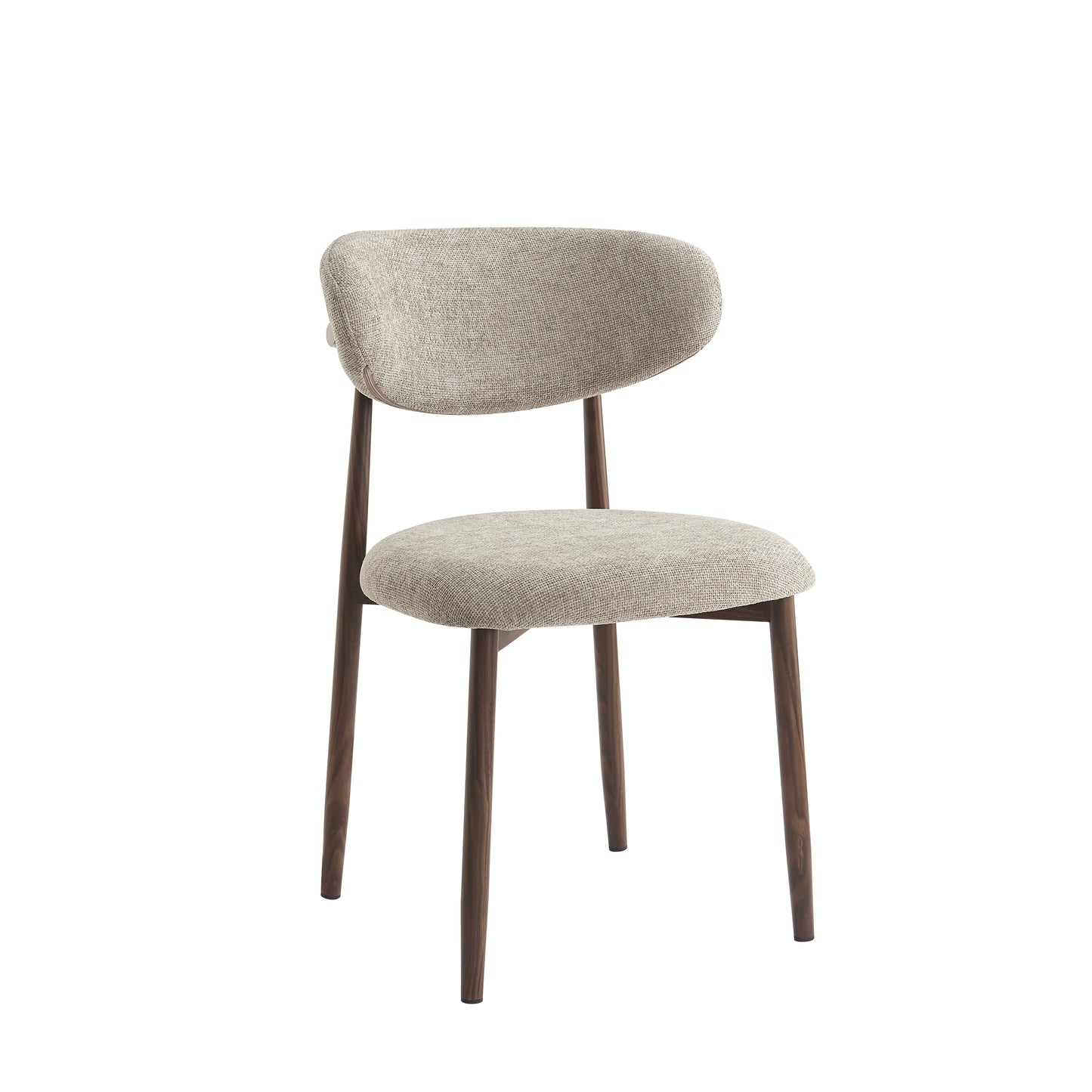 Eetkamerstoel Ronnie – 04 Taupe Bekleding & Walnoothout frame