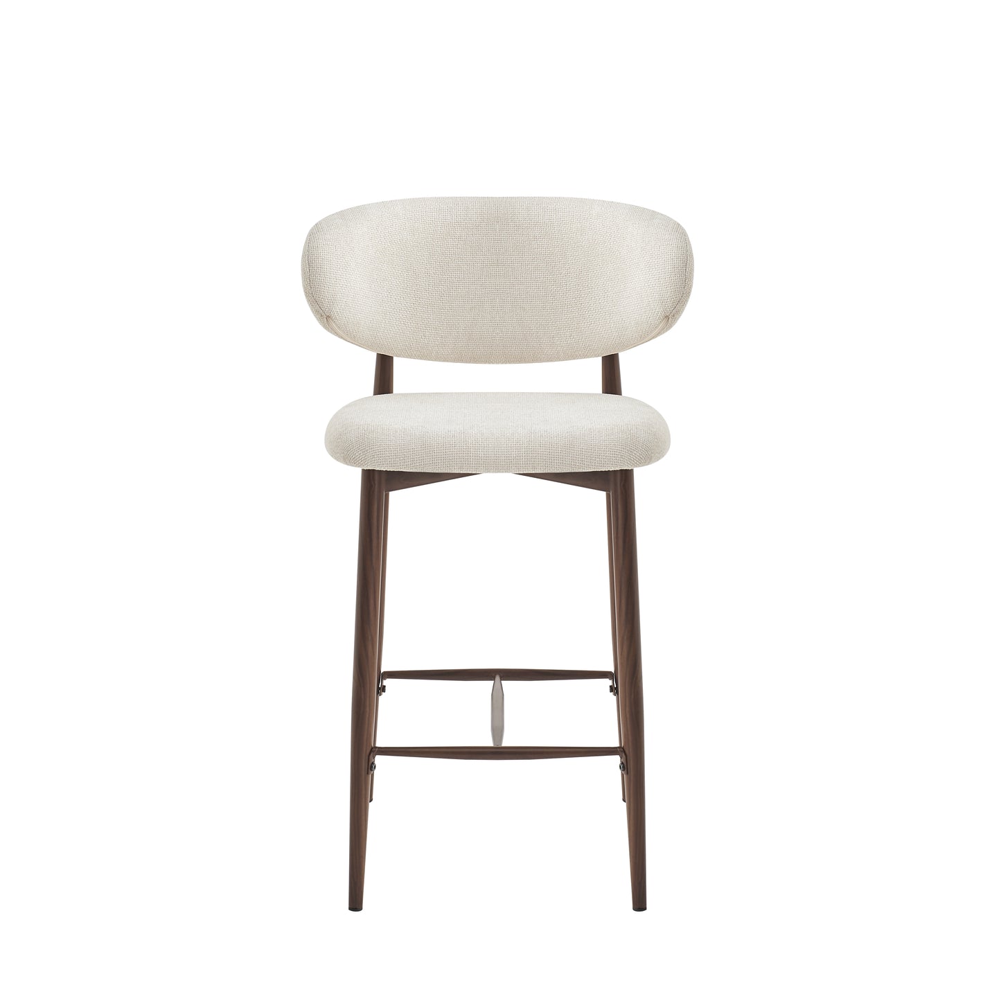 Barstoel Raven – 02 Beige Bekleding & Walnoot Frame