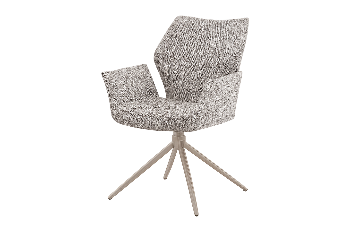 Stoel Salsa – taupe kleurige draaistoel met 180° returnfunctie