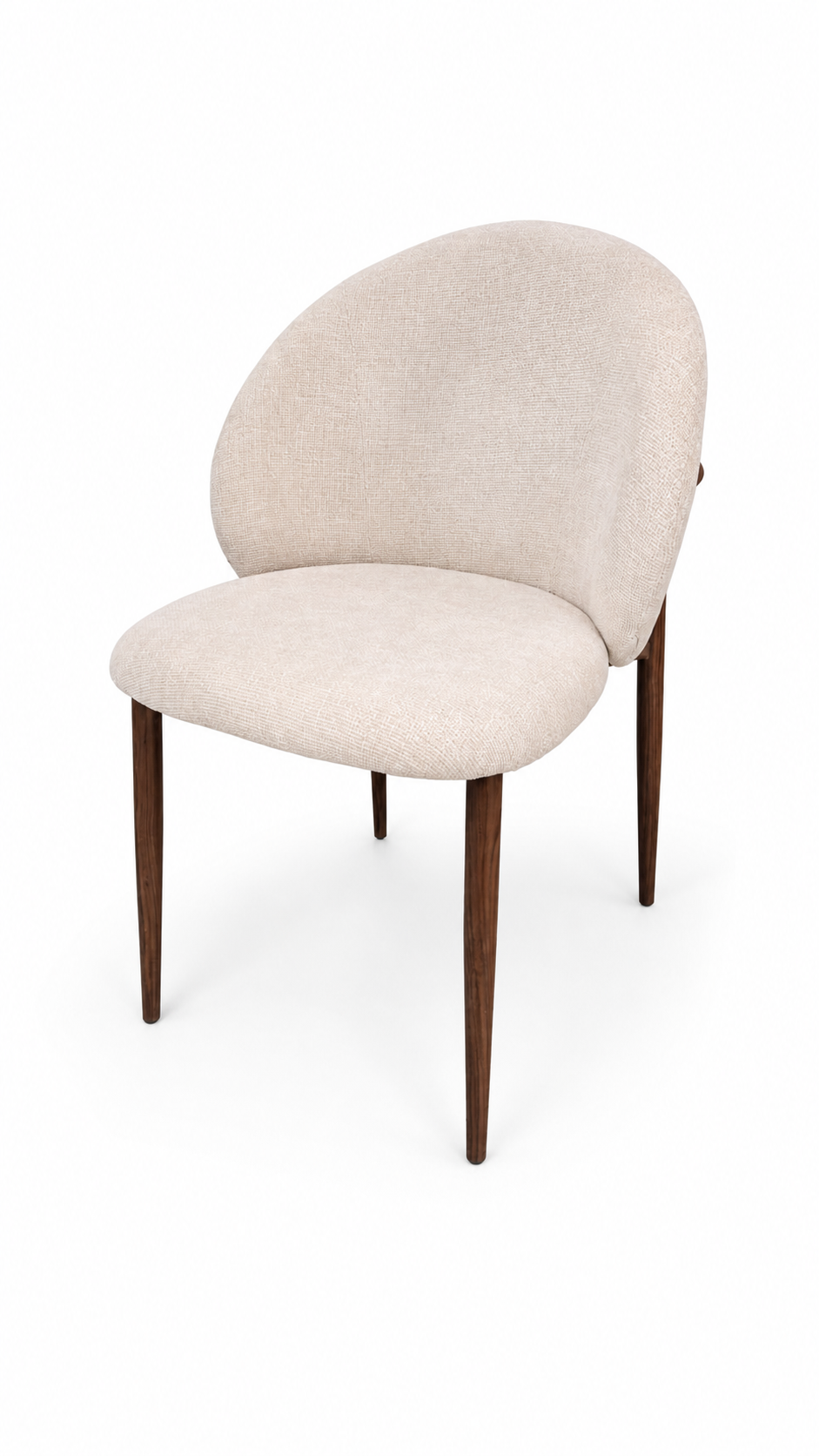 Stoel Bibi | Beige | Metaal poot houtlook (brown) | Japandi stijl