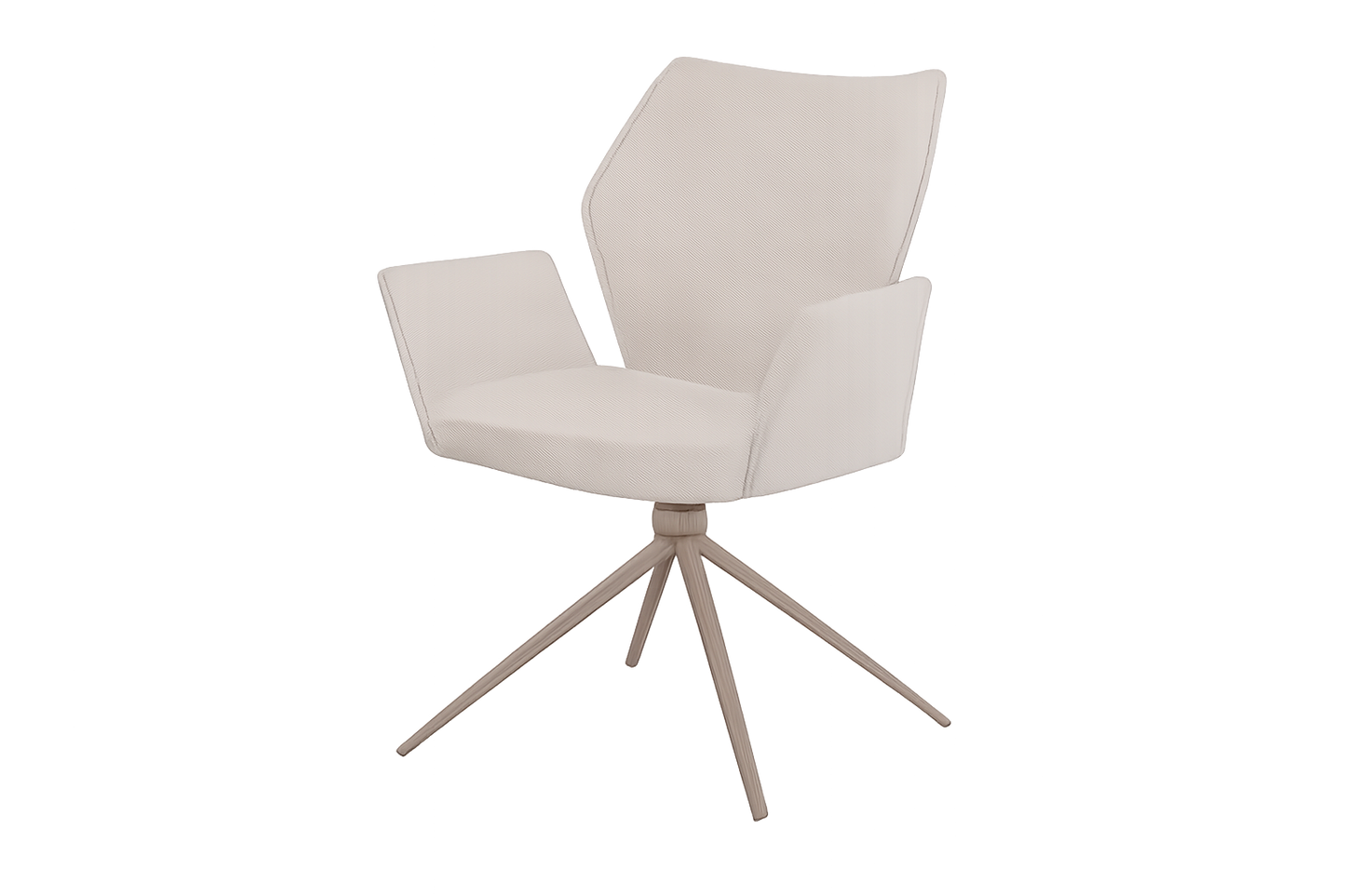 Stoel Salsa – Zandkleurige draaistoel met 180° returnfunctie