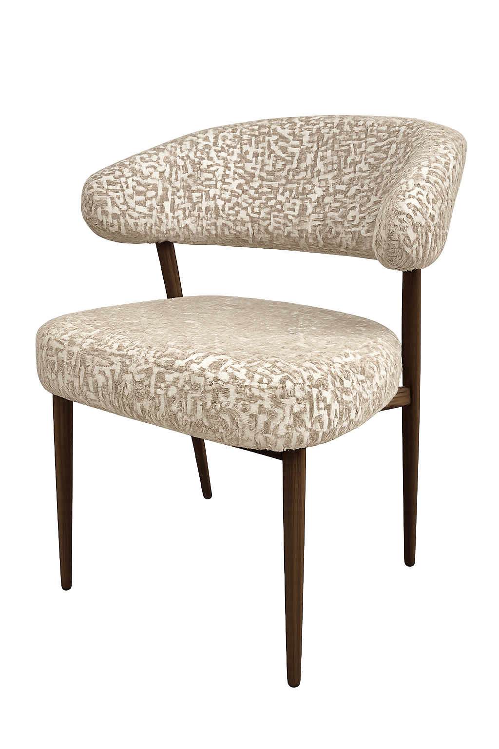 Stoel Sil in patroon beige