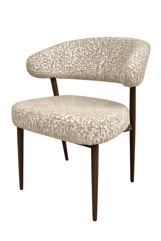 Stoel Sil in patroon beige