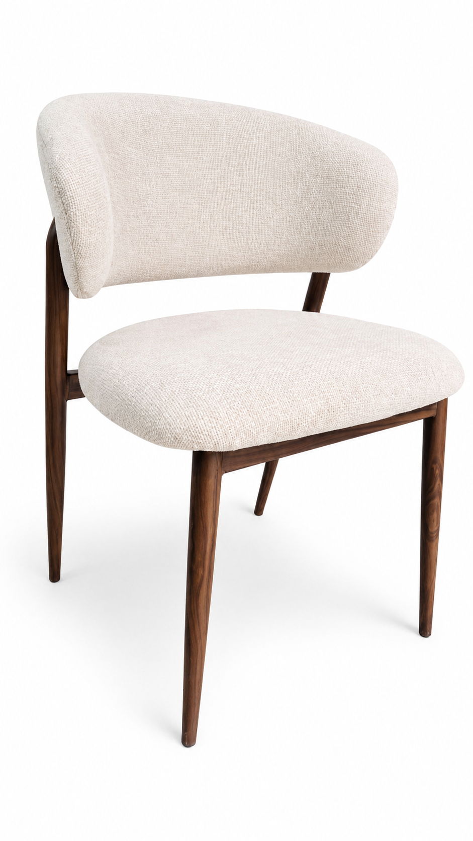 Stoel Coco | Beige Cremona | metalen frame | Japandi stijl