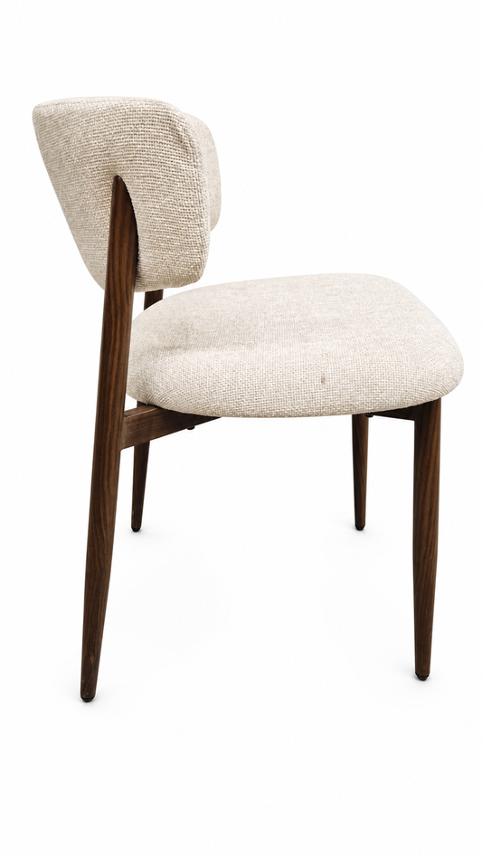 Stoel Hazel – Cream| Japandi Brown Metaal