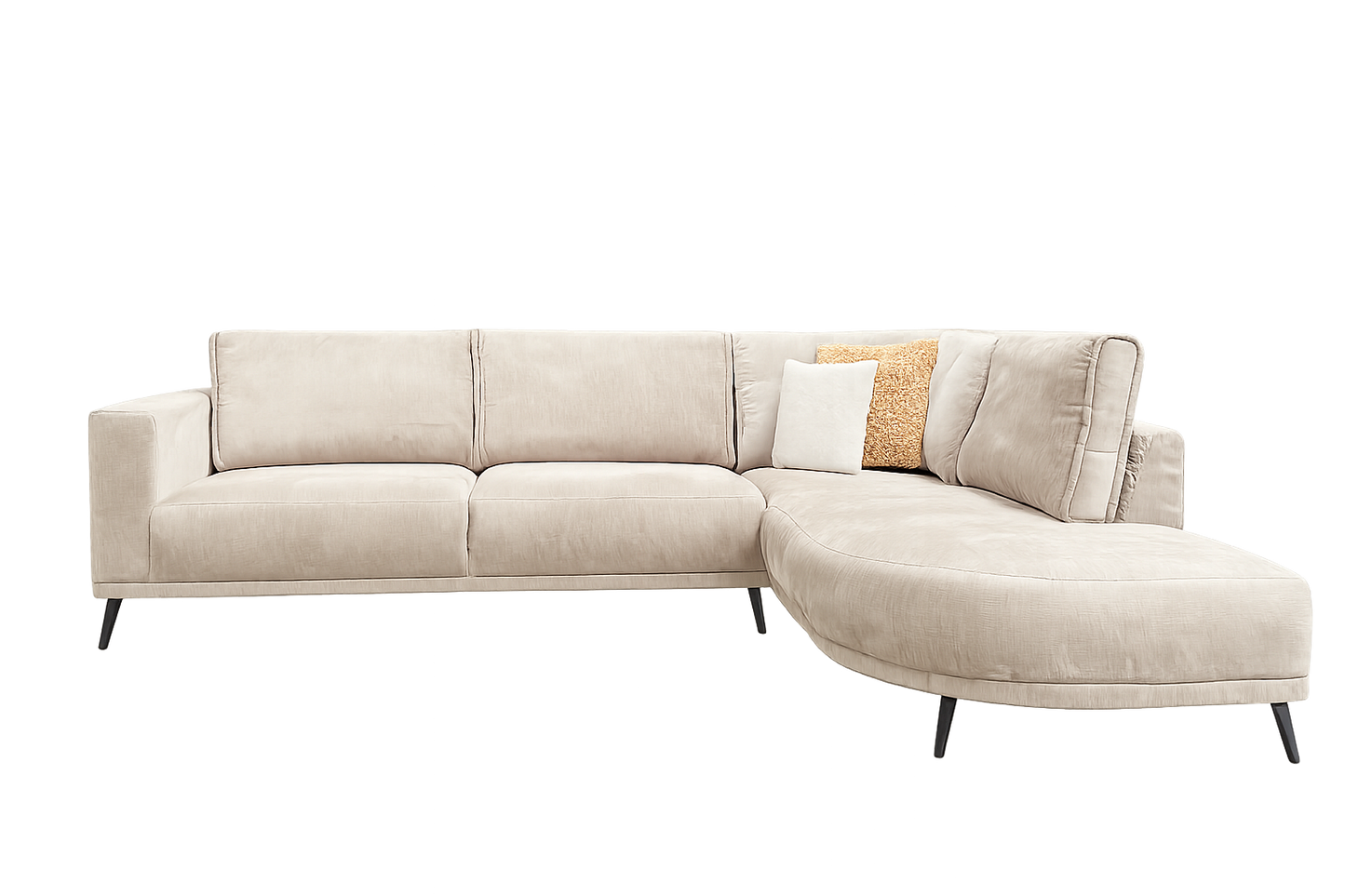 Hoekbank Dovra – 3 + Ottomane perfect harmony 04