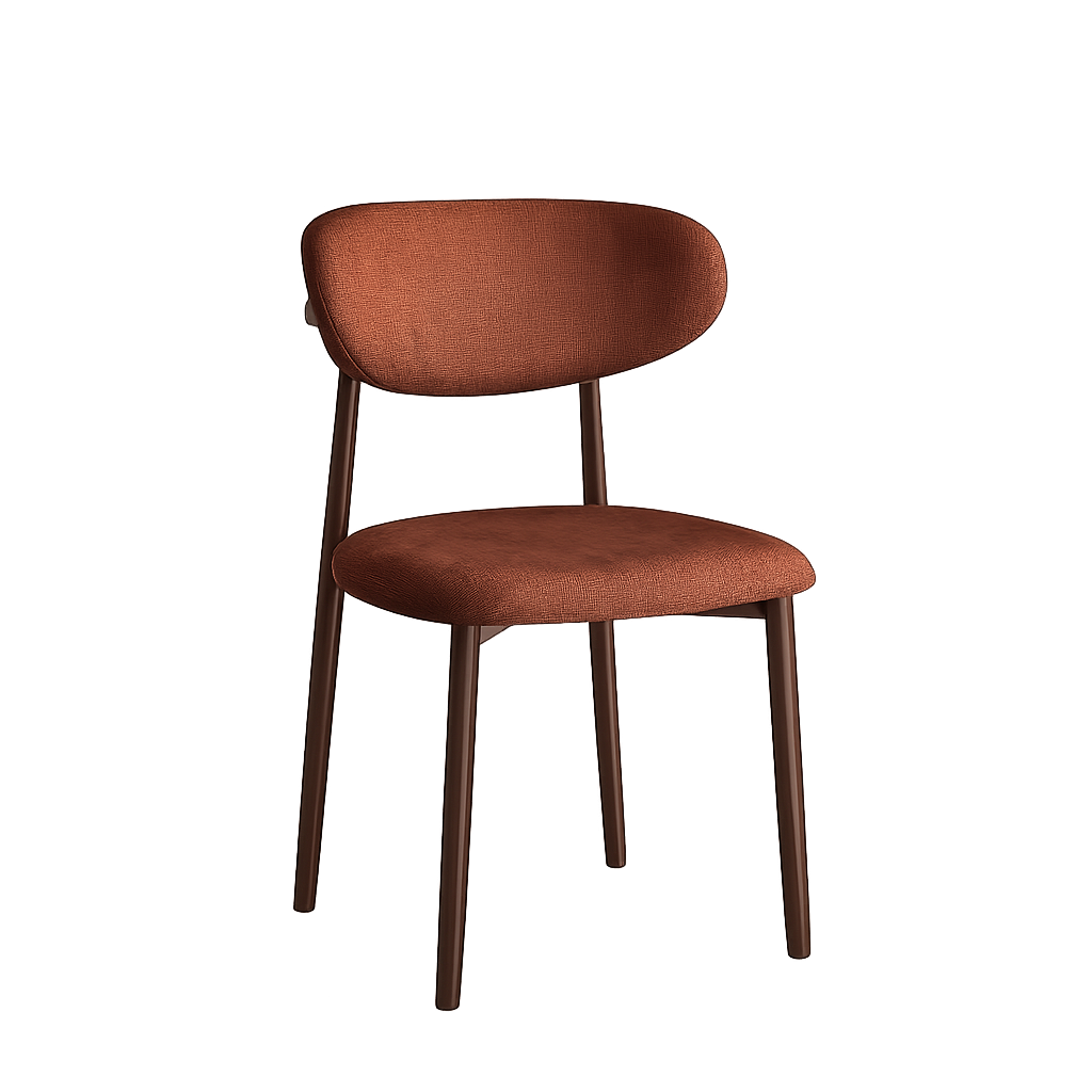 Eetkamerstoel Ronnie – 07 brown Bekleding & Walnoothout frame