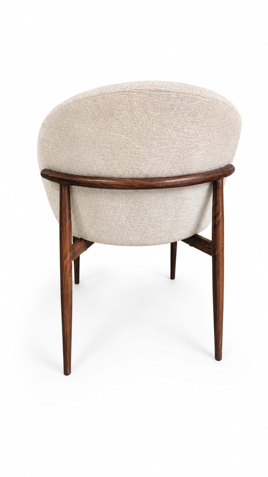 Stoel Bibi | Beige | Metaal poot houtlook (brown) | Japandi stijl