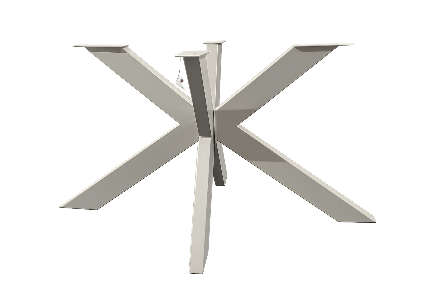 Metalen spinpoot zand kleur koker 10x5cm