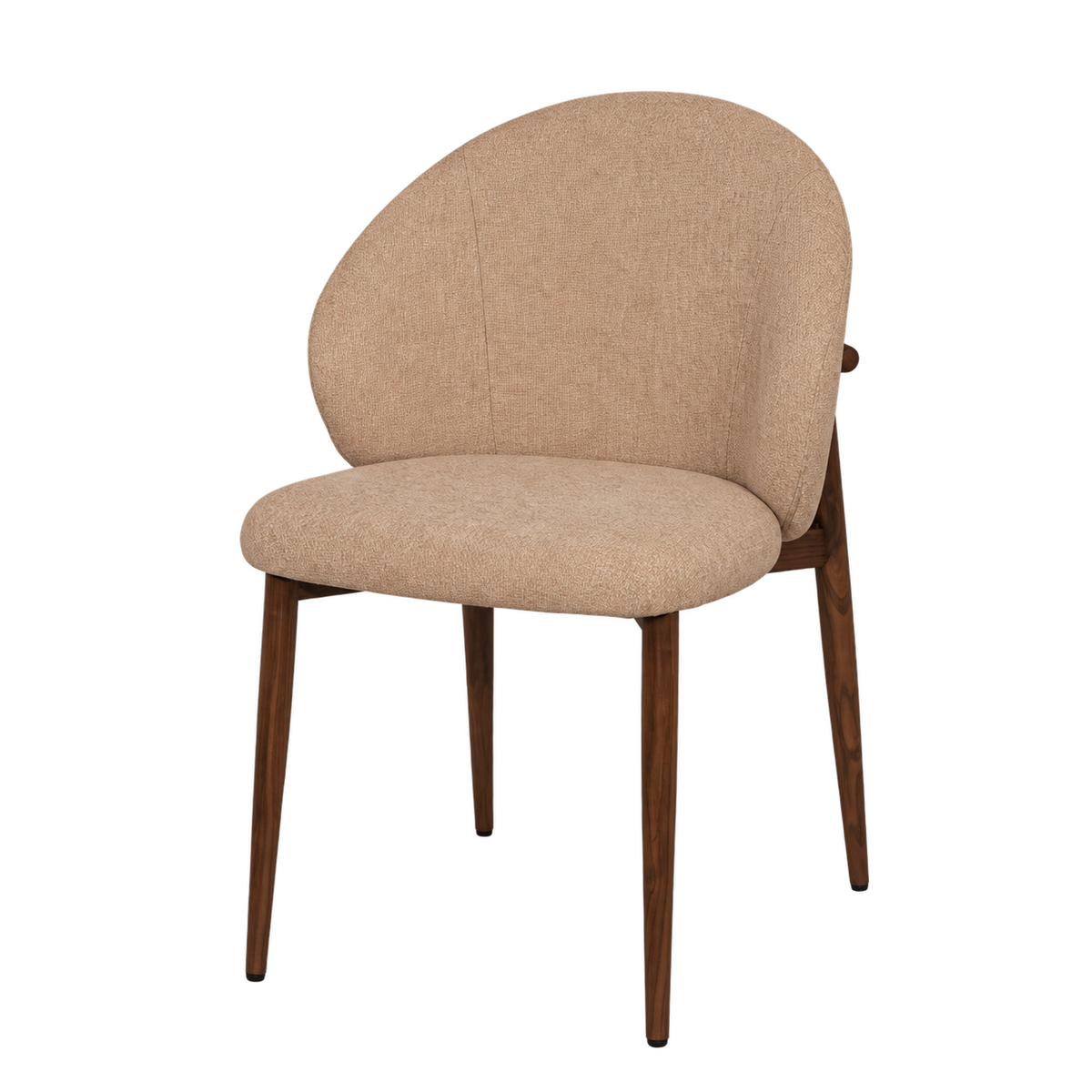 Stoel Bibi | Beige | Metaal poot houtlook (brown) | Japandi stijl