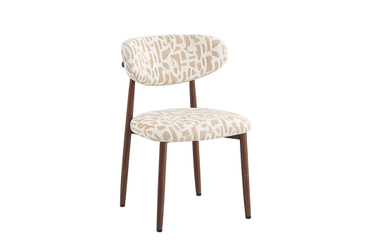 Japandi Eetkamerstoel Ronnie – Patroon 120 Beige