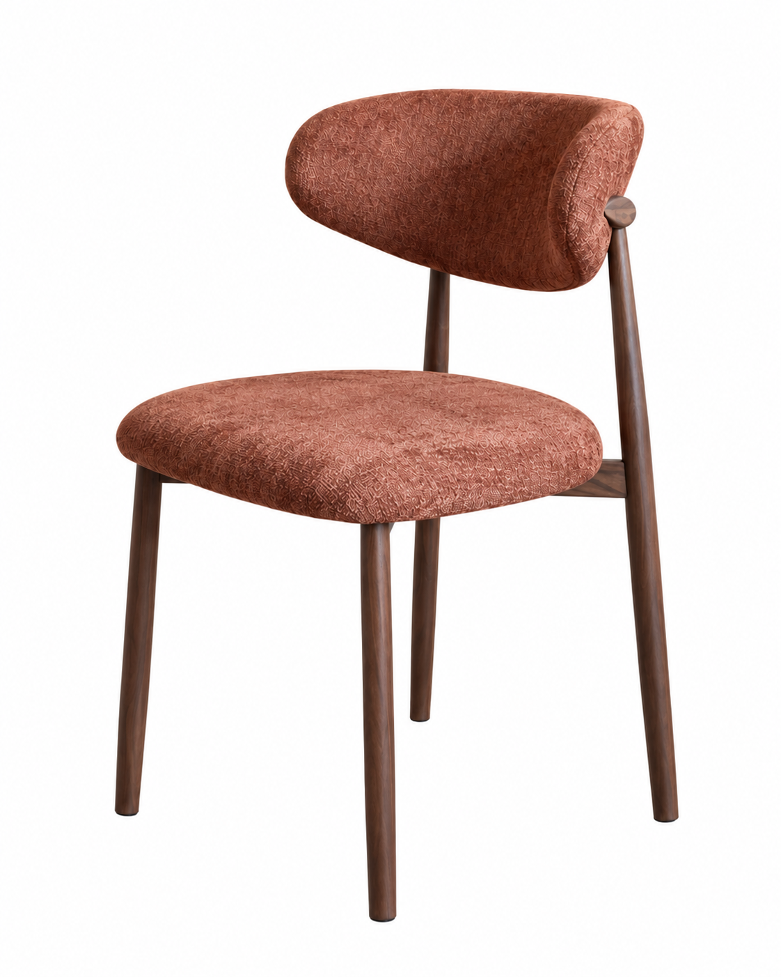Eetkamerstoel Ronnie – 07 brown Bekleding & Walnoothout frame