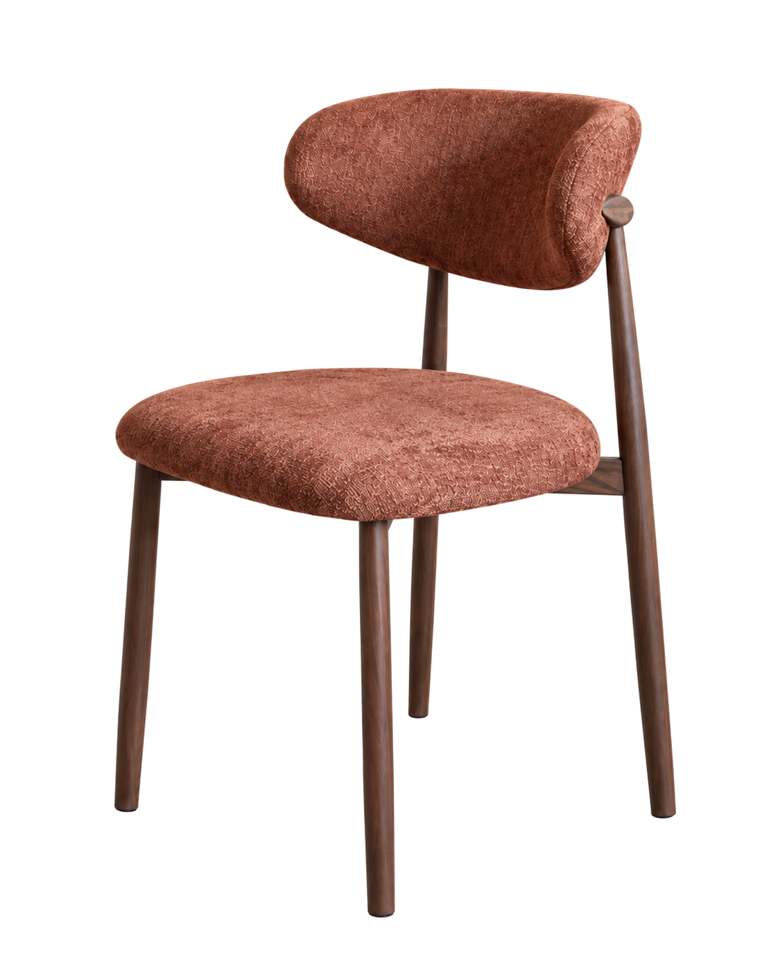 Eetkamerstoel Ronnie – 07 brown Bekleding & Walnoothout frame