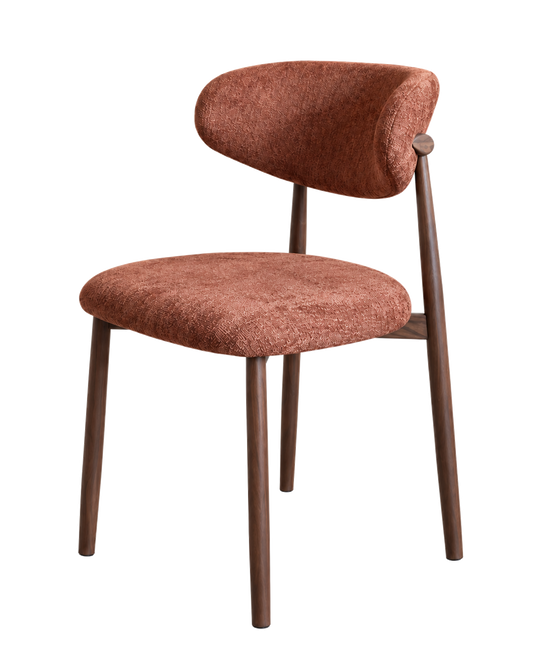 Eetkamerstoel Ronnie – 07 brown Bekleding & Walnoothout frame