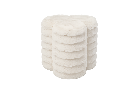 Wave Poef – Ivory (47x44x45 cm)