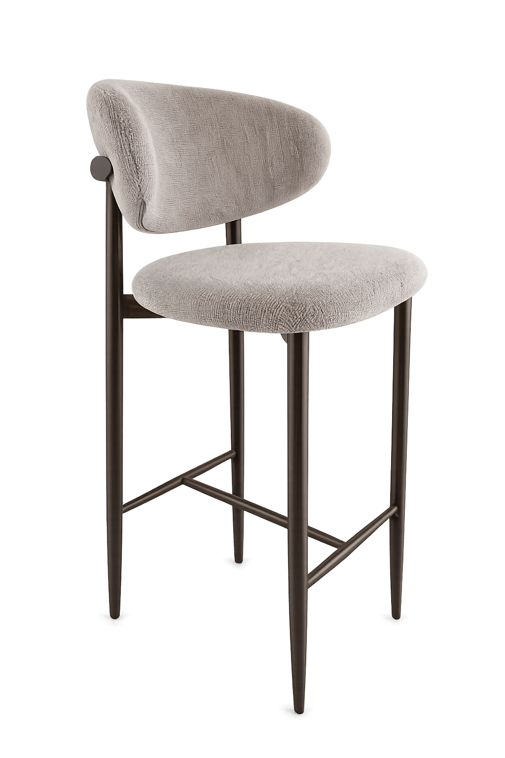 Japandi Barstoel Hoog – taupe
