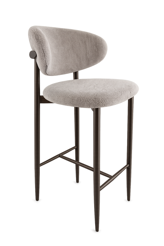 Japandi Barstoel Hoog – taupe