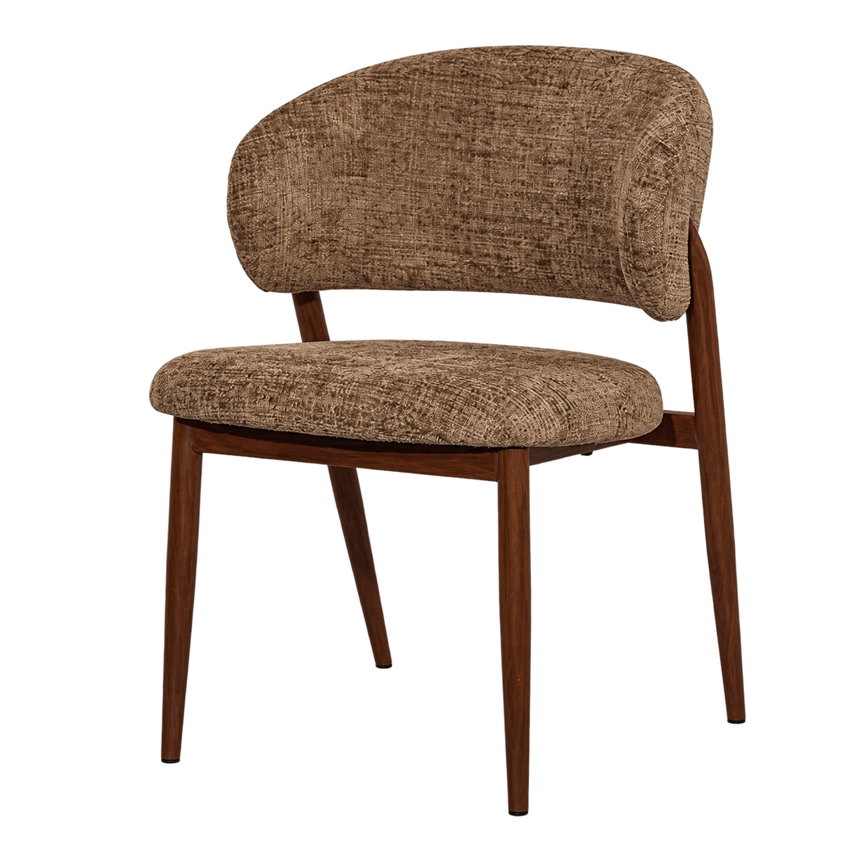 Stoel Coco | Cremona Bruin | metalen frame | Japandi stijl