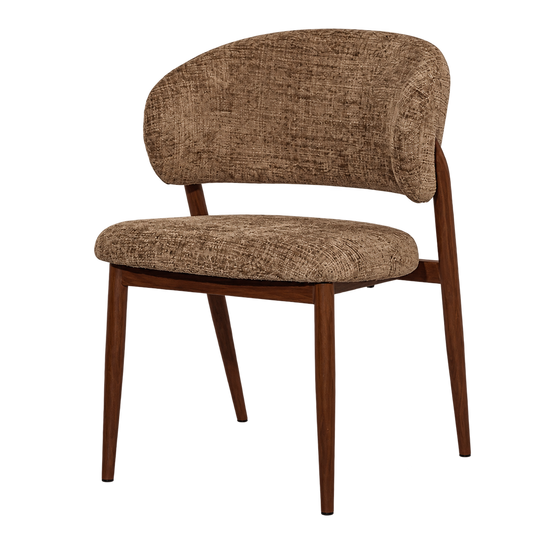Stoel Coco | Cremona Bruin | metalen frame | Japandi stijl