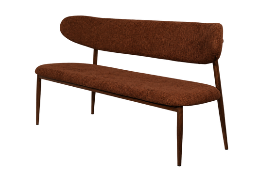Bankje Kami – 150 cm | Japandi stijl | Metaal frame (brown) | Kleur brown